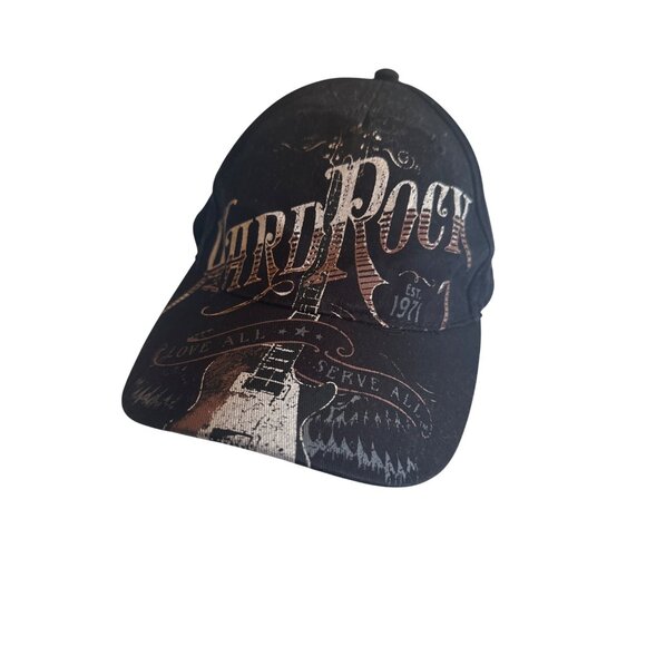 Hard Rock Cafe Black Adjustable Hat With Guitar & Orlando Text Design - Picture 1 of 6